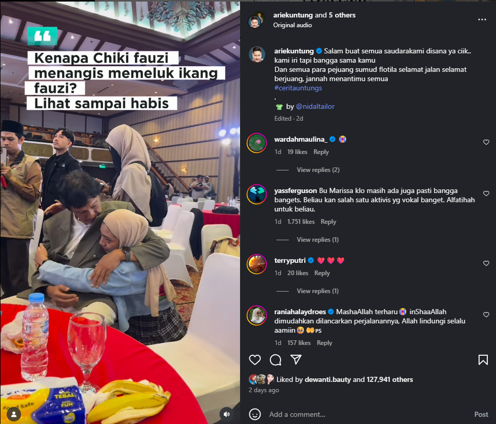 Ikang Fawzi lepas Chiki Fawzi yang jadi relawan di Gaza